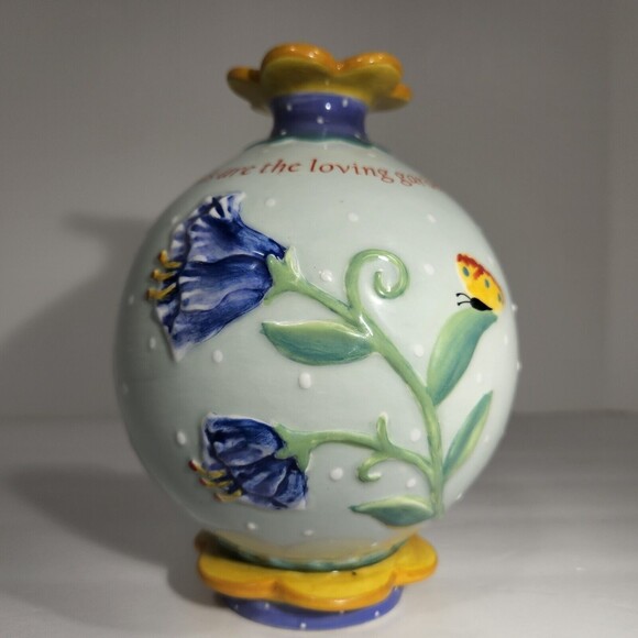 Gardeners Flower Vase Friend Sentiment Artist Nancy Tellaferro Faulkner - Picture 5 of 10